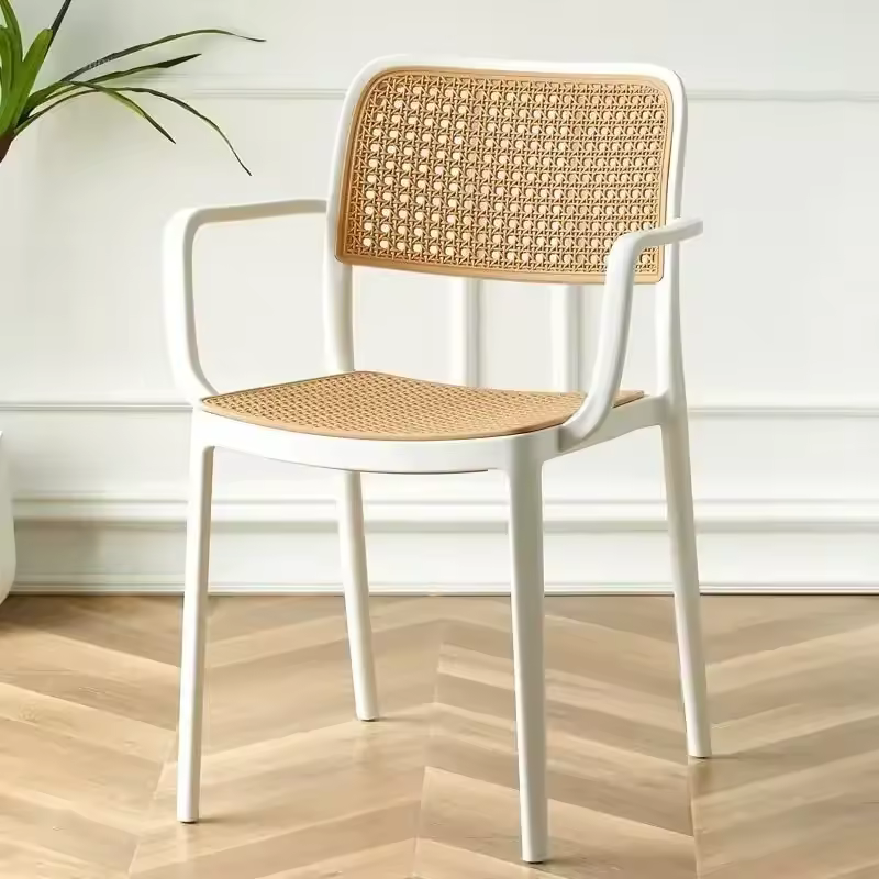 RK-DNC28 – Modern Rattan-Style Plastic Dining Chair thumbnail 2