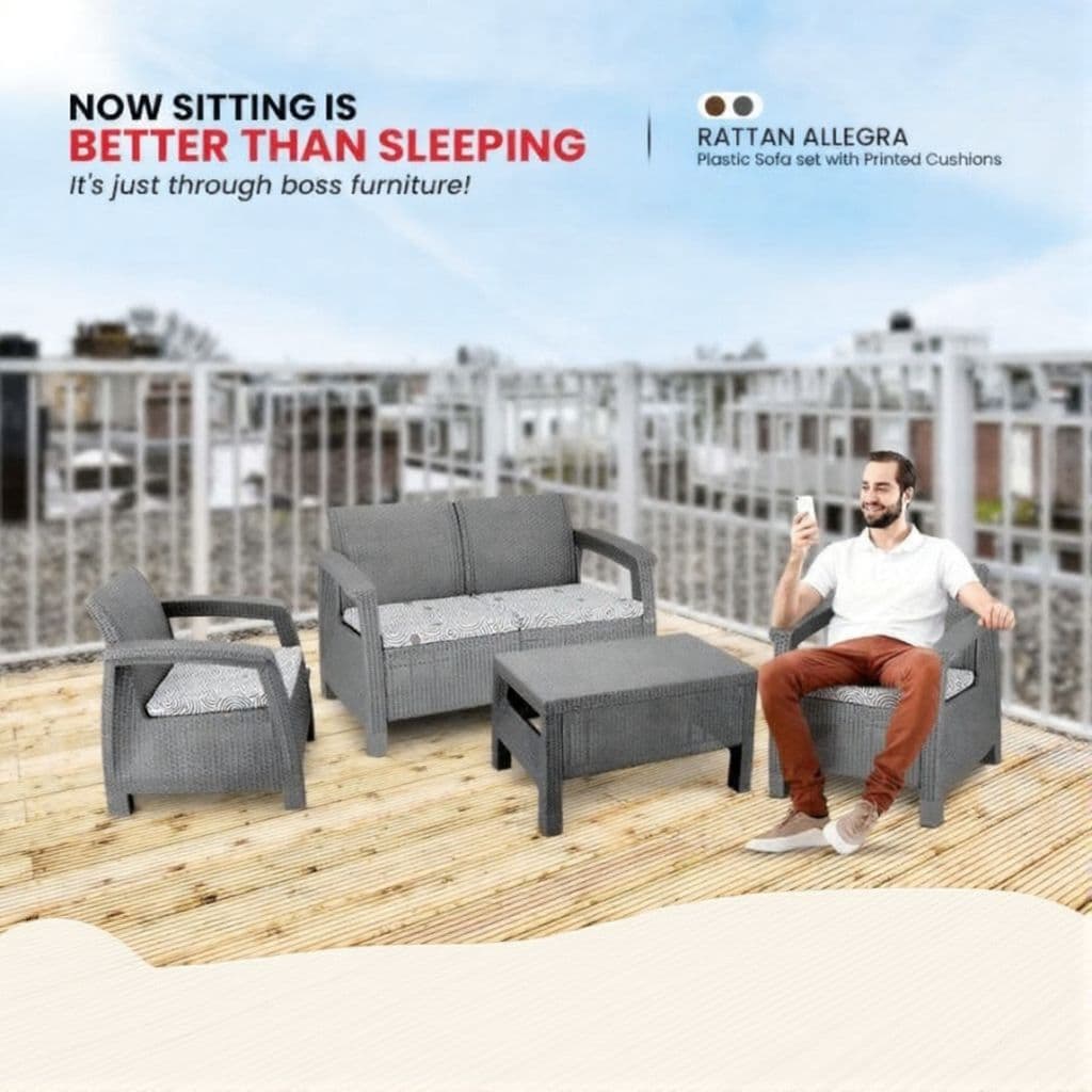 Premium Rattan-Look Outdoor Sofa Set