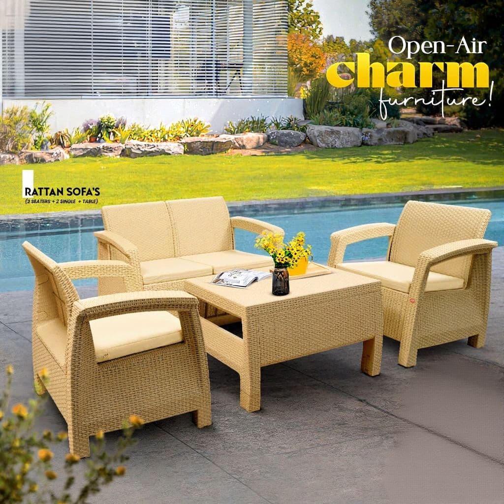 Premium Rattan-Look Outdoor Sofa Set thumbnail 2