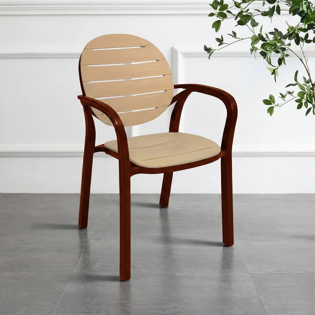 🪑 RK-675 Round Back Plastic Arm Chair – Stylish & Stackable thumbnail 10