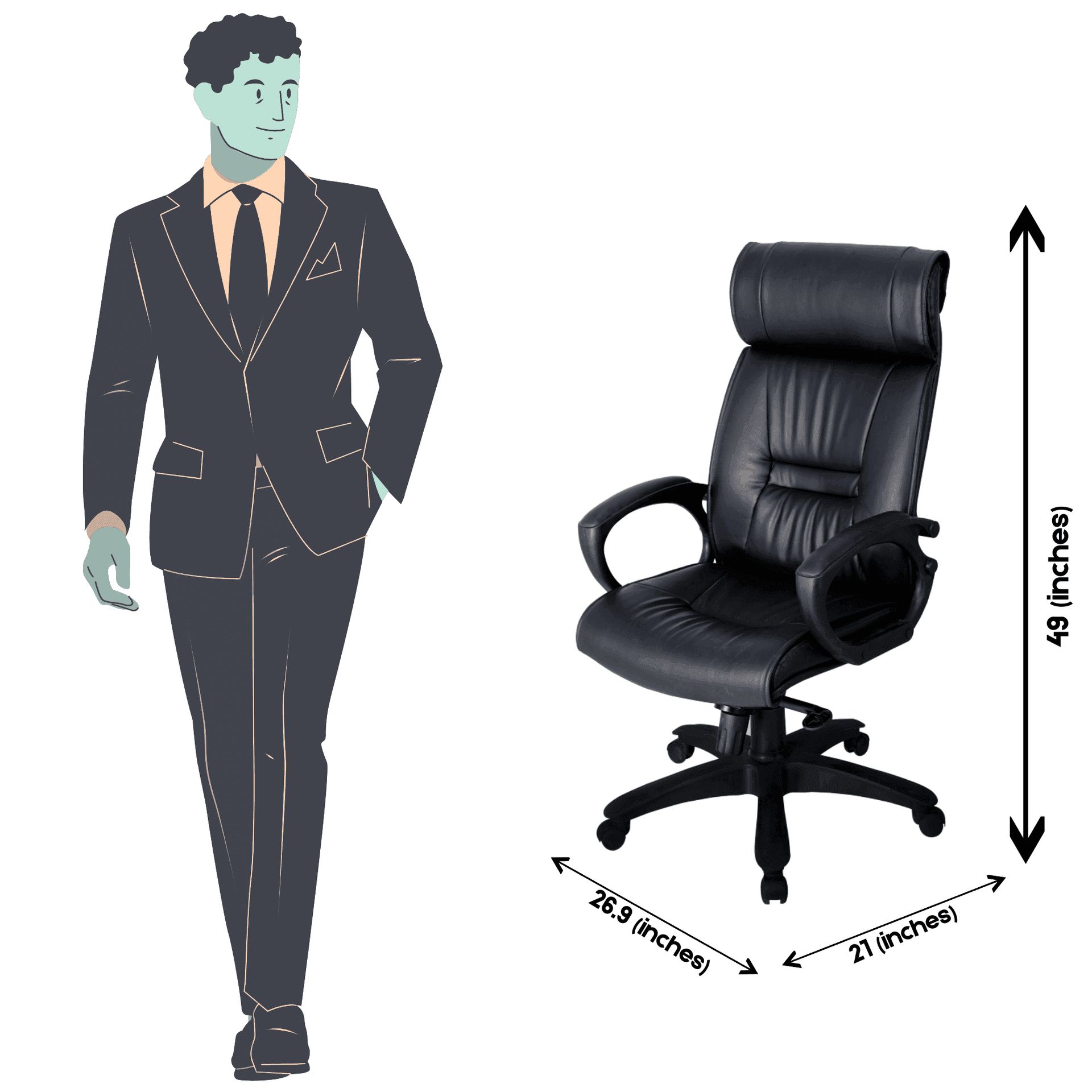 Model RK-517 (Black Executive Chair) thumbnail 3