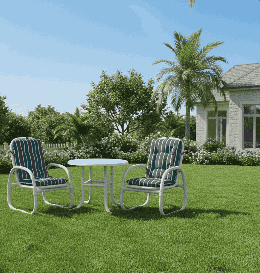 RK-OD99 – Outdoor Cushion Set with Table & Umbrella (5-Piece Set) thumbnail 4