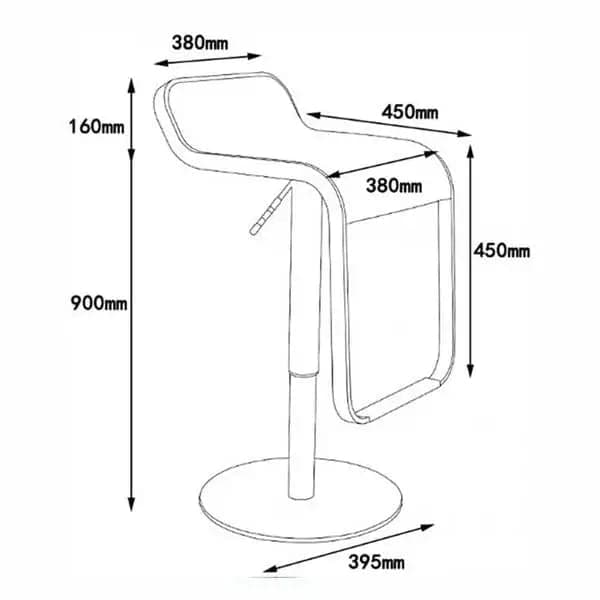 RK-B601 – Modern Adjustable Bar Stool thumbnail 5