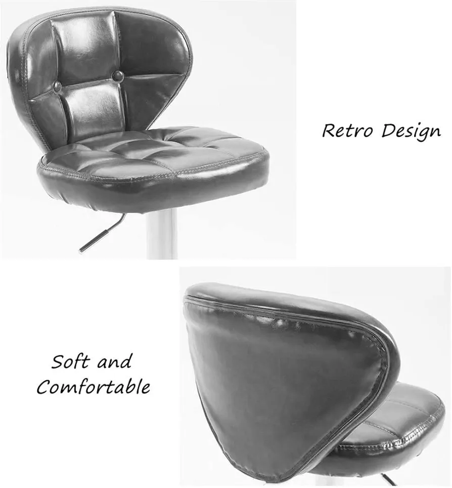 RK-B-615 – Adjustable Leather Bar Stool thumbnail 3