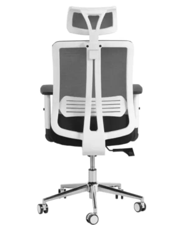 RK-1727 – High Back Mesh Executive Revolving Chair | Adjustable Headrest & Chrome Base thumbnail 3