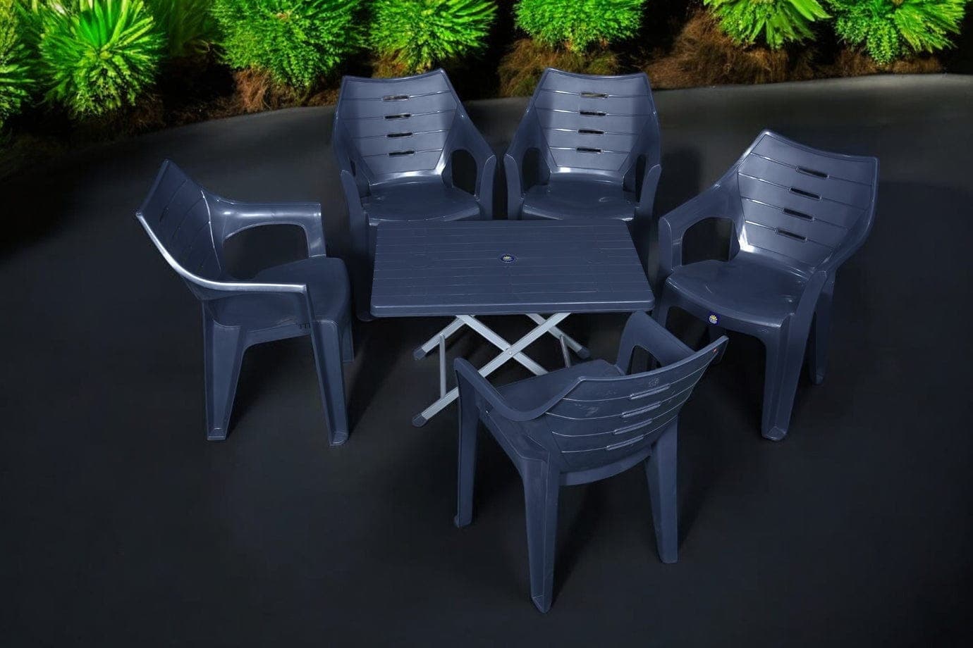 Elegance Chair Set with BP-214-s Folding Steel Plastic Table thumbnail 3