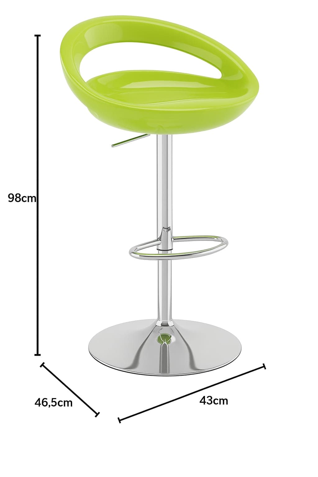 RK-B606 – Modern Green Bar Stool thumbnail 6